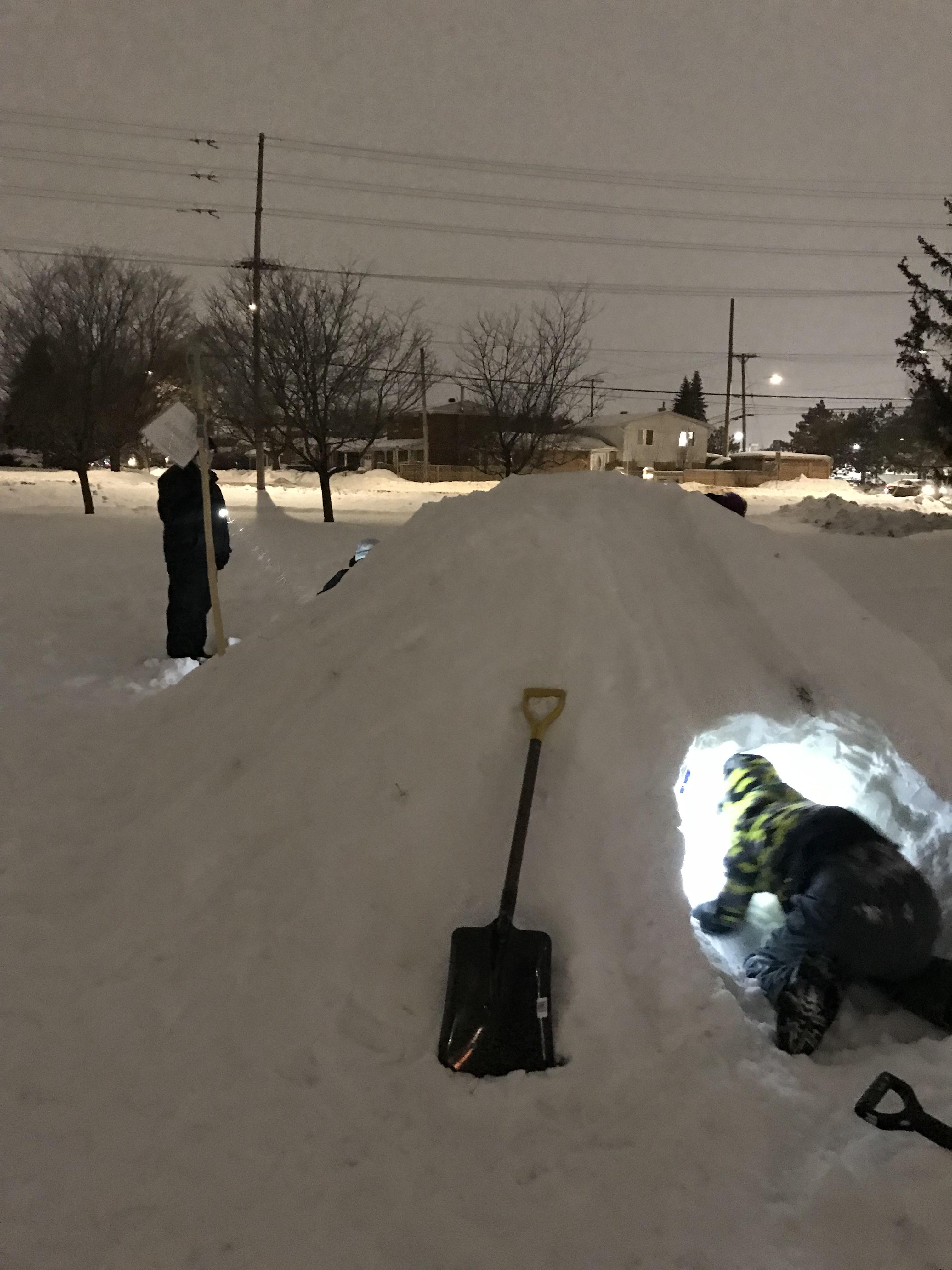 Carving out the entrance