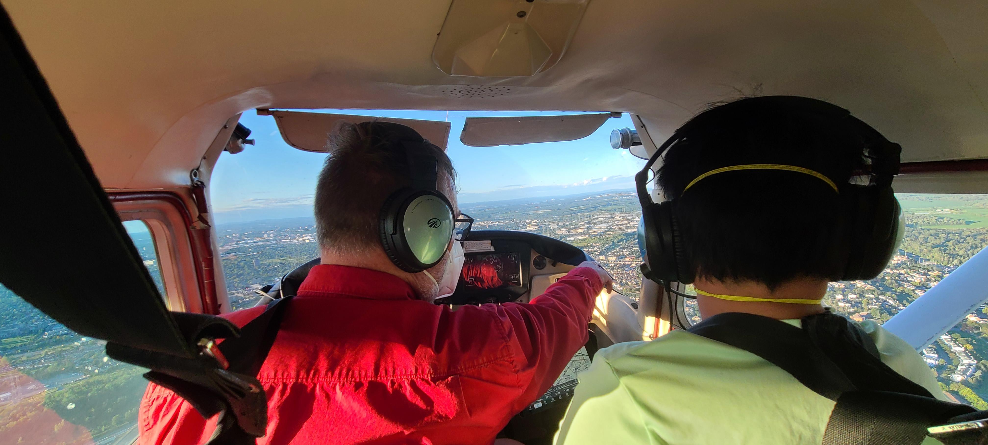 Flying over Bank and Hunt Club